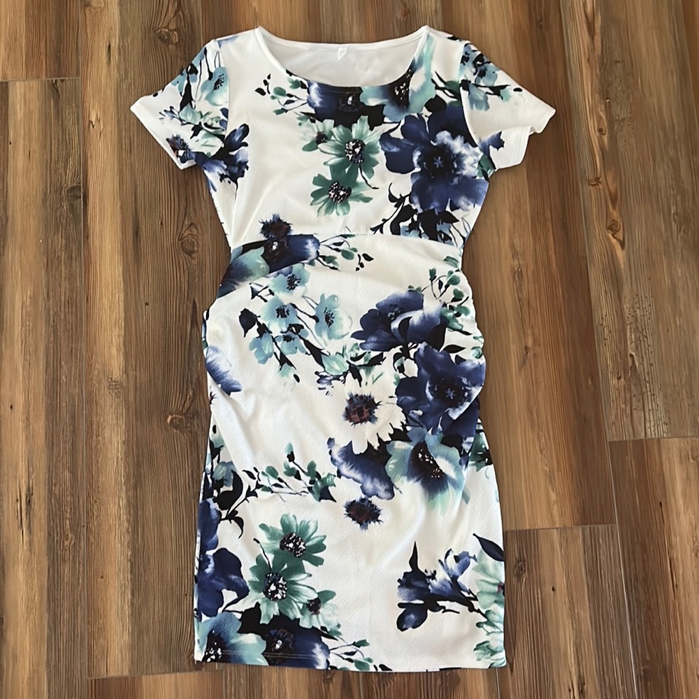 Pink Blush Floral Maternity Dress
